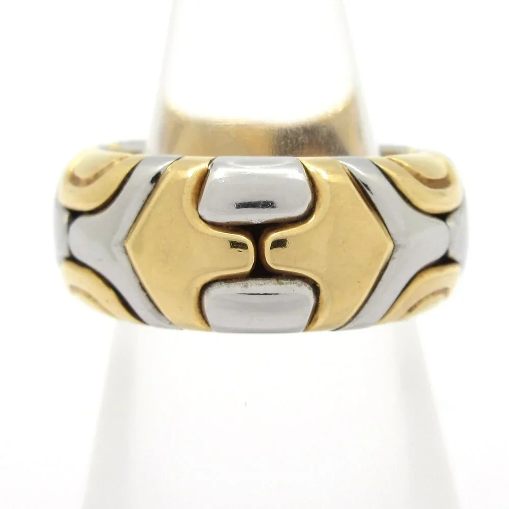 Bvlgari Alveare Ring Silver 18K Yellow Gold Stainless Steel